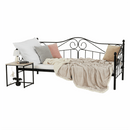 Fém ágy, fekete, 90x200, DAINA