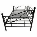 Fém ágy, fekete, 90x200, DAINA