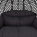 Függő dupla fotel, fekete/szürke/sötétszürke, DAKAN NEW