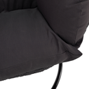 Függő dupla fotel, fekete/szürke/sötétszürke, DAKAN NEW