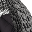 Függő dupla fotel, fekete/szürke/sötétszürke, DAKAN NEW