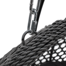 Függő dupla fotel, fekete/szürke/sötétszürke, DAKAN NEW