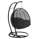 Függő dupla fotel, fekete/szürke/sötétszürke, DAKAN NEW