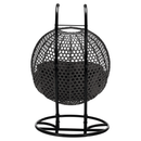 Függő dupla fotel, fekete/szürke/sötétszürke, DAKAN NEW