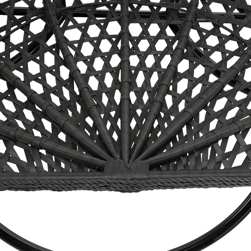 Függő dupla fotel, fekete/szürke/sötétszürke, DAKAN NEW