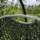 Függő dupla fotel, fekete/szürke/sötétszürke, DAKAN NEW