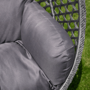 Függő dupla fotel, fekete/szürke/sötétszürke, DAKAN NEW