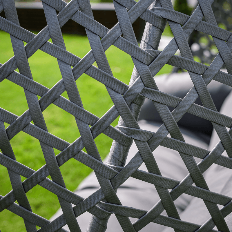 Függő dupla fotel, fekete/szürke/sötétszürke, DAKAN NEW