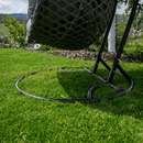 Függő dupla fotel, fekete/szürke/sötétszürke, DAKAN NEW