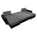 Univerzális ülőgarnitúra, szürke/fekete, DAKAR NEW U