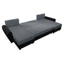 Univerzális ülőgarnitúra, szürke/fekete, DAKAR NEW U