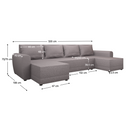 Univerzális ülőgarnitúra, szürkésbézs Taupe, DAKAR NEW U