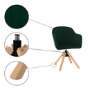 Forgószék, Velvet szövet, smaragd/bükk, DALIO