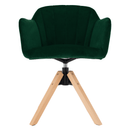 Forgószék, Velvet szövet, smaragd/bükk, DALIO