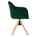 Forgószék, Velvet szövet, smaragd/bükk, DALIO