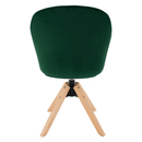 Forgószék, Velvet szövet, smaragd/bükk, DALIO