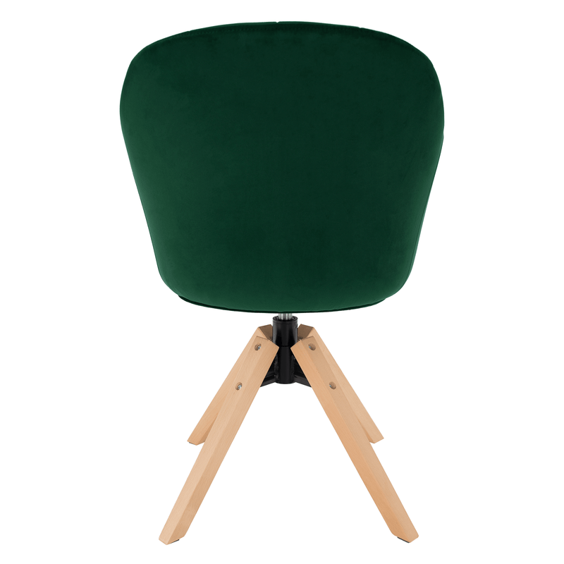 Forgószék, Velvet szövet, smaragd/bükk, DALIO