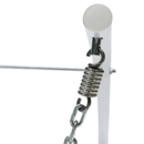 Függő dupla fotel, fehér/minta virág, DALVEA 2 NEW