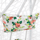 Függő dupla fotel, fehér/minta virág, DALVEA 2 NEW