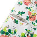 Függő dupla fotel, fehér/minta virág, DALVEA 2 NEW