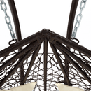 Függő dupla fotel, barna/bézs, DALVEA 2 NEW