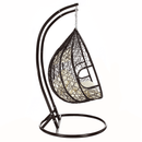 Függő dupla fotel, barna/bézs, DALVEA 2 NEW