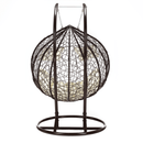 Függő dupla fotel, barna/bézs, DALVEA 2 NEW