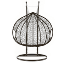 Függő dupla fotel, barna/bézs, DALVEA 2 NEW