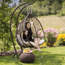 Függő dupla fotel, barna/bézs, DALVEA 2 NEW