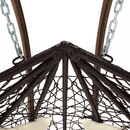 Függő dupla fotel, réz/barna/bézs, DALVEA 2 NEW