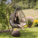 Függő dupla fotel, réz/barna/bézs, DALVEA 2 NEW