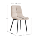 Étkezőszék, bézs Velvet szövet/fém, DAMIA TYP 1