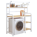 Polcállvány mosógép fölé, tölgy natural/fehér, DARBY