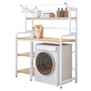 Polcállvány mosógép fölé, tölgy natural/fehér, DARBY