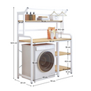 Polcállvány mosógép fölé, tölgy natural/fehér, DARBY