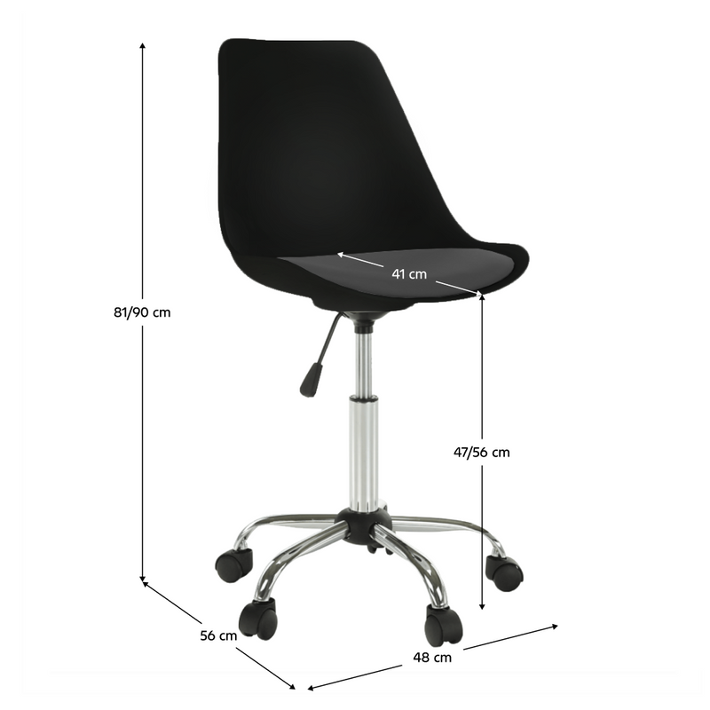 Irodai szék, fekete/sötétszürke, DARISA NEW