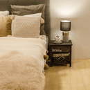 Komód, 1 kosár, 1 fiók, szürke-barna, DARKIE 1