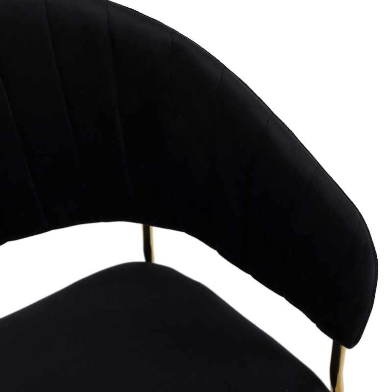 Design étkezőszék, fekete Velvet szövet/gold króm arany, DASMIN TYP 1