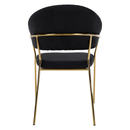 Design étkezőszék, fekete Velvet szövet/gold króm arany, DASMIN TYP 1