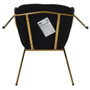 Design étkezőszék, fekete Velvet szövet/gold króm arany, DASMIN TYP 1