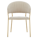 Design étkezőszék, bézs Velvet szövet/gold króm arany, DASMIN NEW TYP 1