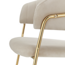 Design étkezőszék, bézs Velvet szövet/gold króm arany, DASMIN NEW TYP 1
