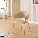 Design étkezőszék, bézs Velvet szövet/gold króm arany, DASMIN NEW TYP 1