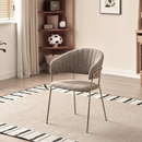 Design étkezőszék, barna szövet/gold króm arany, DASMIN TYP 1