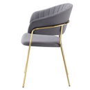 Design étkezőszék, szürkésbarna Velvet szövet/gold króm arany, DASMIN TYP 1
