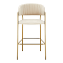 Design bárszék, bézs Velvet szövet/gold króm arany, DASMIN TYP 2