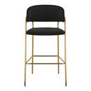 Design bárszék, fekete Velvet szövet/gold króm arany, DASMIN TYP 2