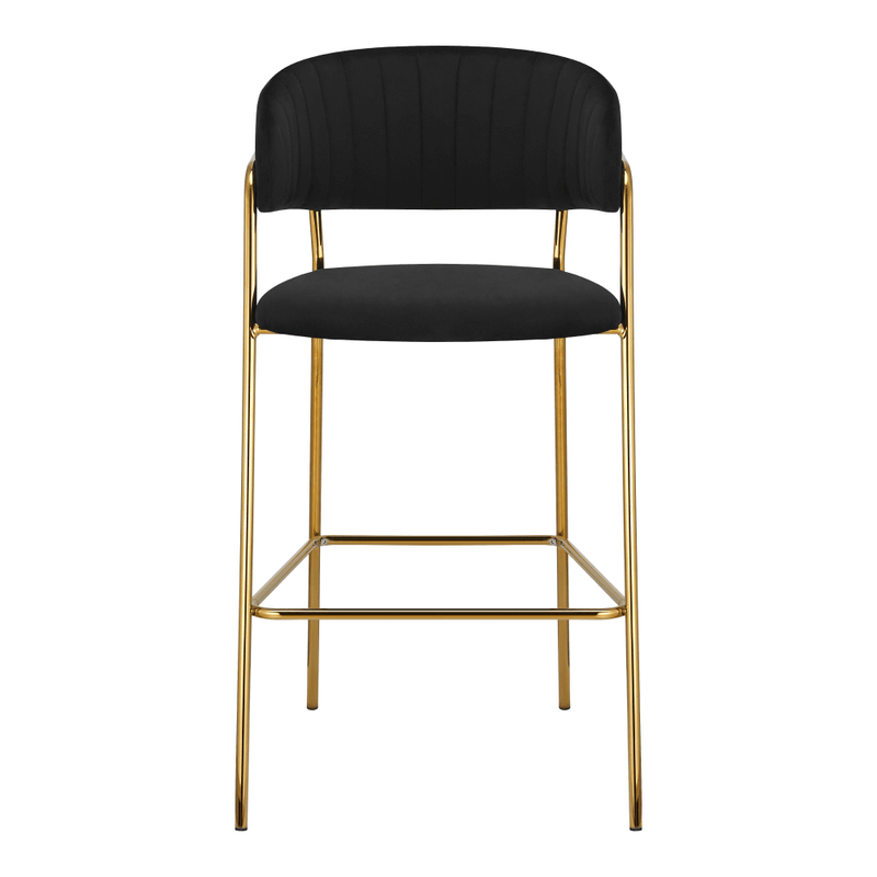 Design bárszék, fekete Velvet szövet/gold króm arany, DASMIN TYP 2