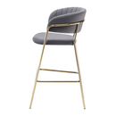 Design bárszék, szürkésbarna Velvet szövet/gold króm arany, DASMIN TYP 2