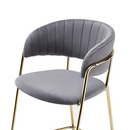Design bárszék, szürkésbarna Velvet szövet/gold króm arany, DASMIN TYP 2